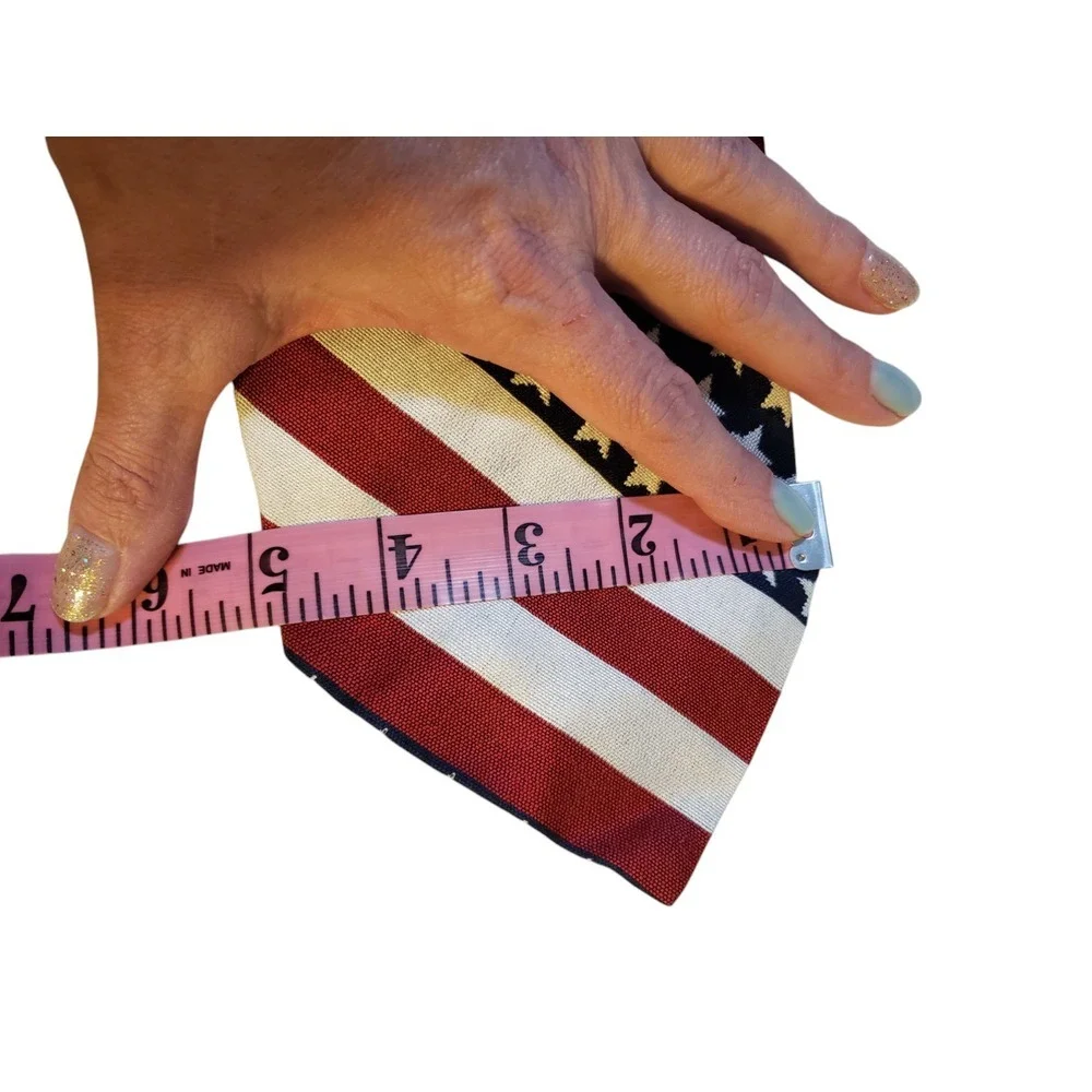 Vintage Rhynecliffe Mens Tie Necktie Designer Red White Blue‎ American Flag